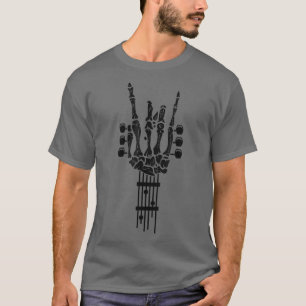 Camiseta Rock & Roll Skeleton Design Guitar Music Lover 234