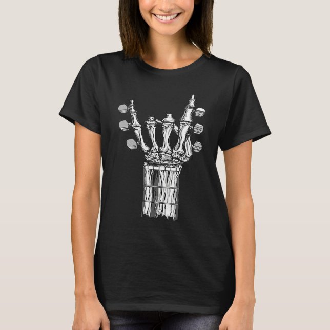 Camiseta Rock & Roll Skeleton Guitar Music (Anverso)