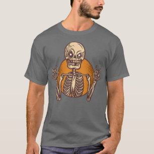 Camiseta Rock & Roll Skeleton Guitar Player Para El Amante 