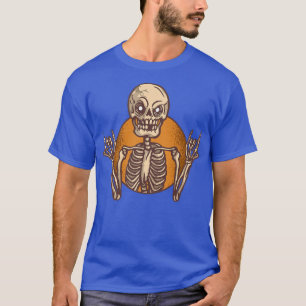 Camiseta Rock & Roll Skeleton Guitar Player Para El Amante