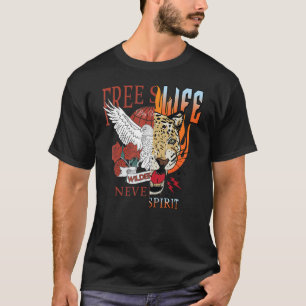 Camiseta Rock & Roll Stay Live Wildlife Animal Eagle rosa C