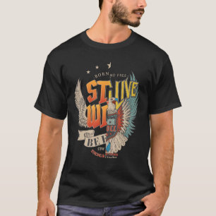 Camiseta Rock & Roll Stay Wild Spirit nacido para Aves grat