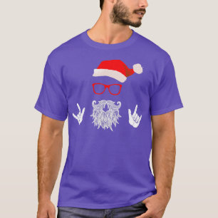 Camiseta Rock Santa Claus Beard Gorras gafas de sol