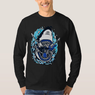 Camiseta Rock Shark Super Moda Único Fan De La Música Charm