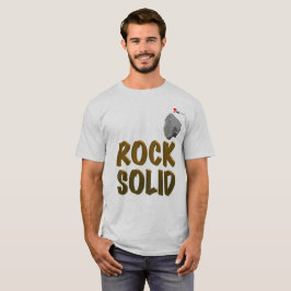 Camiseta "Rock Solid" | Texto dorado motivacional