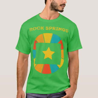 Camiseta Rock Springs Wyoming Vintage Molestias de recuerdo