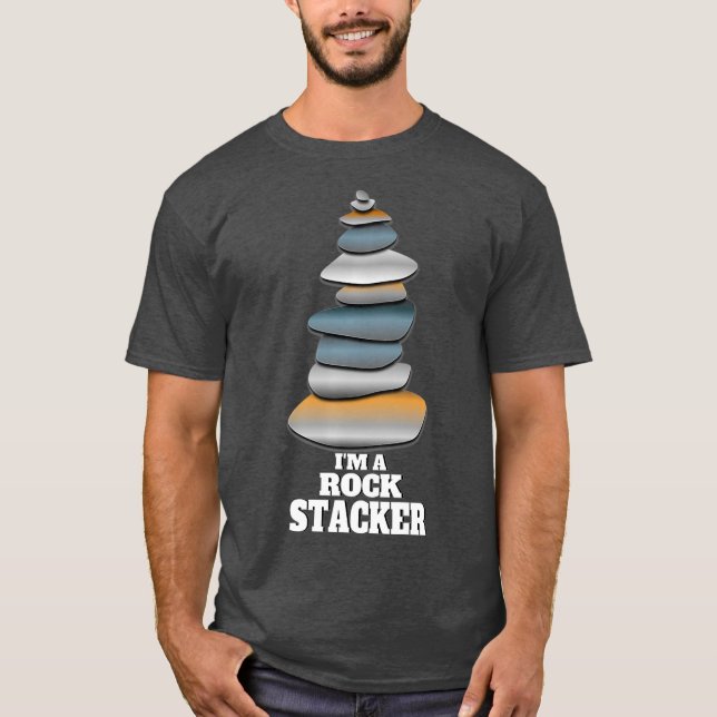 Camiseta Rock Stacking Rock Stacker Cairn Hiking Gift (Anverso)