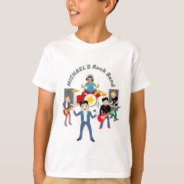 Camiseta Rock Star Boys Band Birthday Party