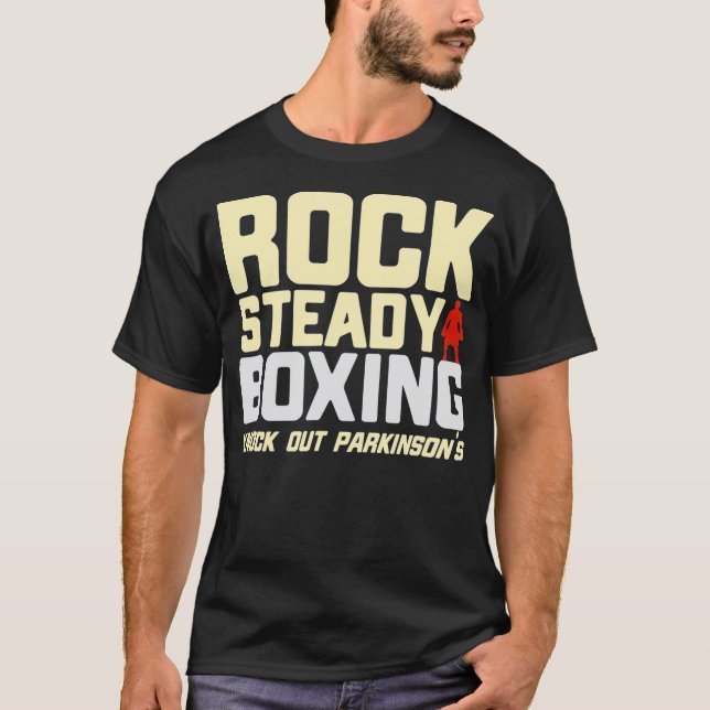 Camiseta Rock Steady Boxing Coach Fight Parkinsons (Anverso)