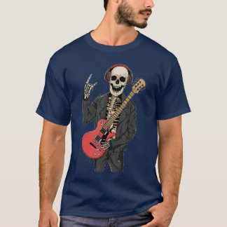 Camiseta Rock Steampunk Pu Chica Estético Skeleton Rock Ste