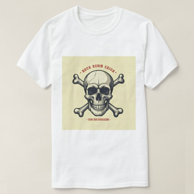Camiseta "Rock the Rebellion: Audaz Skull & Crossbone T-Shi (Diseño del anverso)