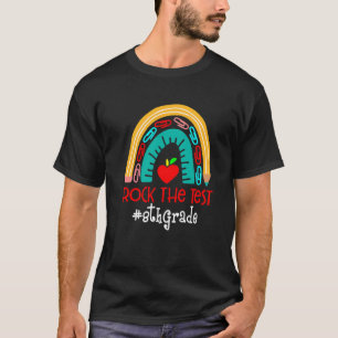 Camiseta Rock The Test 8Grado Maestra Day Rainbow Test D