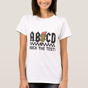 Camiseta Rock The Test Abcd Testing Day Profesores Niños Ch
