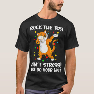 Camiseta Rock the Test Dabbing Tiger School Professor Teach