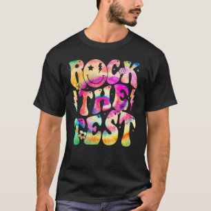 Camiseta Rock The Test Day Retro Hippie Motivationa