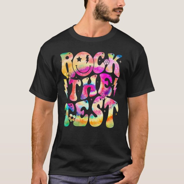 Camiseta Rock The Test Day Retro Hippie Motivationa (Anverso)