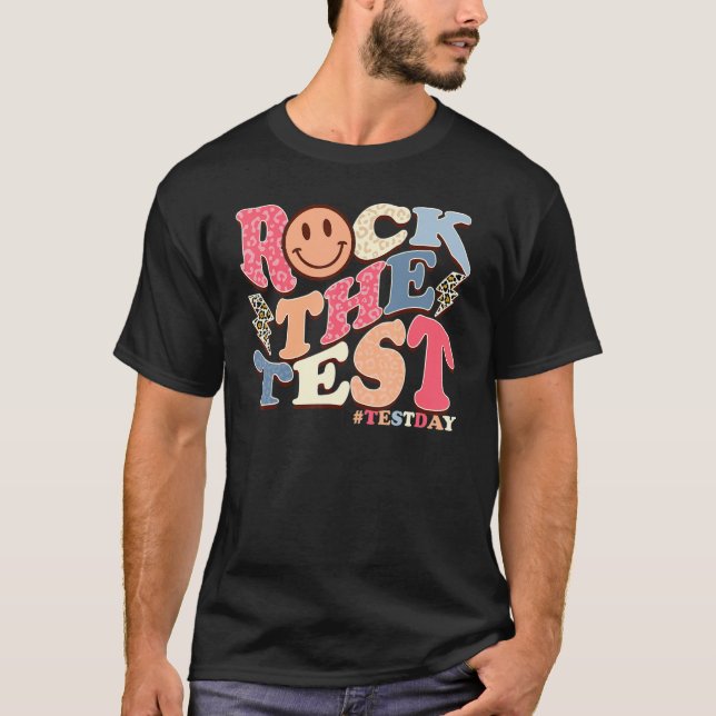 Camiseta Rock The Test Day Retro Motivational Teach (Anverso)