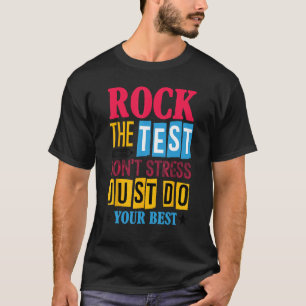 Camiseta Rock The Test Day Retro Motivational Teach