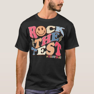 Camiseta Rock The Test Day Retro Motivational Teach