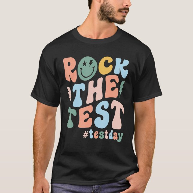 Camiseta Rock The Test Day Retro Motivational Teach (Anverso)