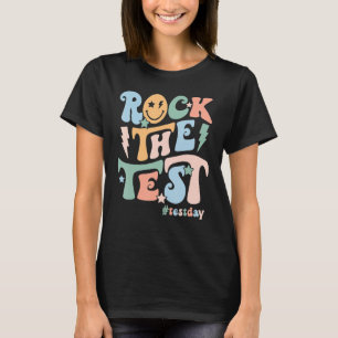 Camiseta Rock The Test Day Retro Motivational Teach