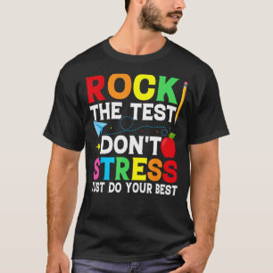 Camiseta Rock The Test Day Retro Motivational Teach