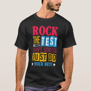 Camiseta Rock The Test Day Retro Motivational Teach