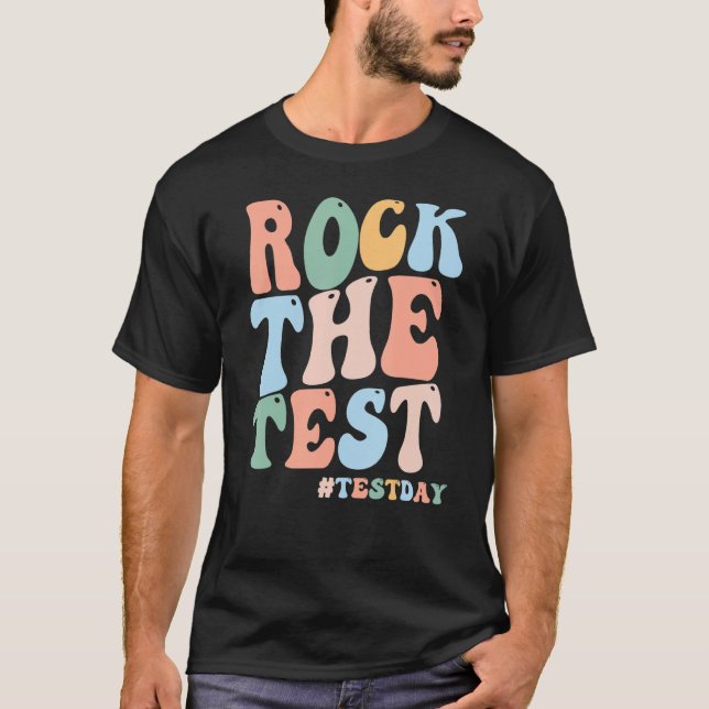 Camiseta Rock The Test Day Retro Motivational Teach (Anverso)