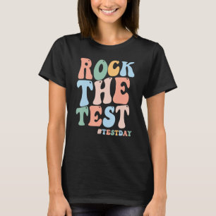 Camiseta Rock The Test Day Retro Motivational Teach