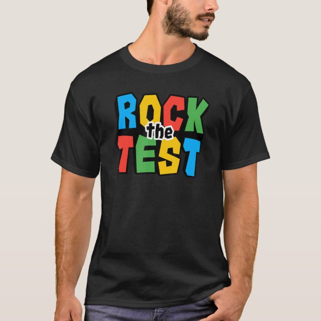 Camiseta Rock The Test Day Retro Motivational Teach (Anverso)