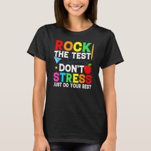 Camiseta Rock The Test Day Retro Motivational Teach