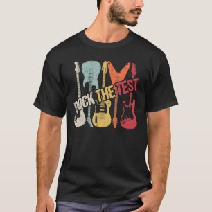 Camiseta Rock The Test Day Teacher Testing Day Guitar