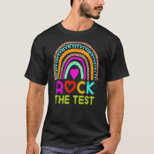 Camiseta Rock The Test Day Teacher Testing Day Rainbow Teac