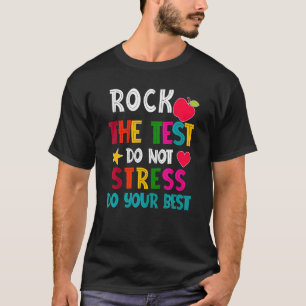 Camiseta Rock The Test Day Teacher Testing Day Rainbow Teac