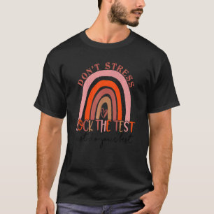 Camiseta Rock The Test Day Teacher Testing Day Rainbow Teac