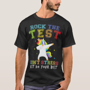 Camiseta Rock The Test Funny School Profesora Chiste