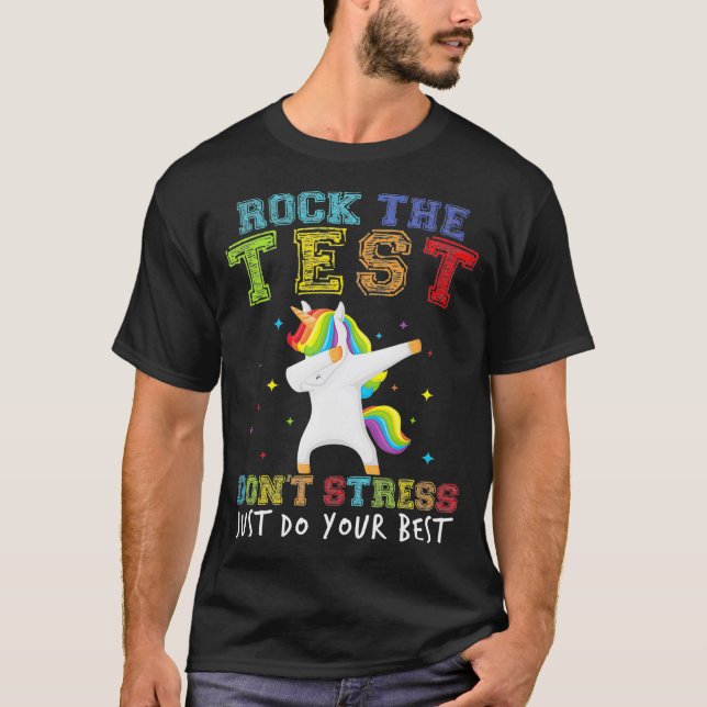Camiseta Rock The Test Funny School Profesora Chiste (Anverso)