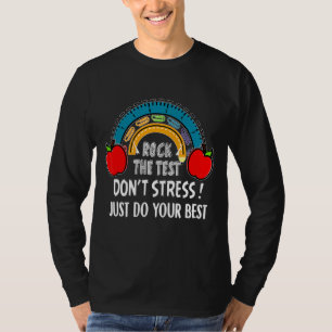 Camiseta Rock The Test No Stress Do Best Teacher 3