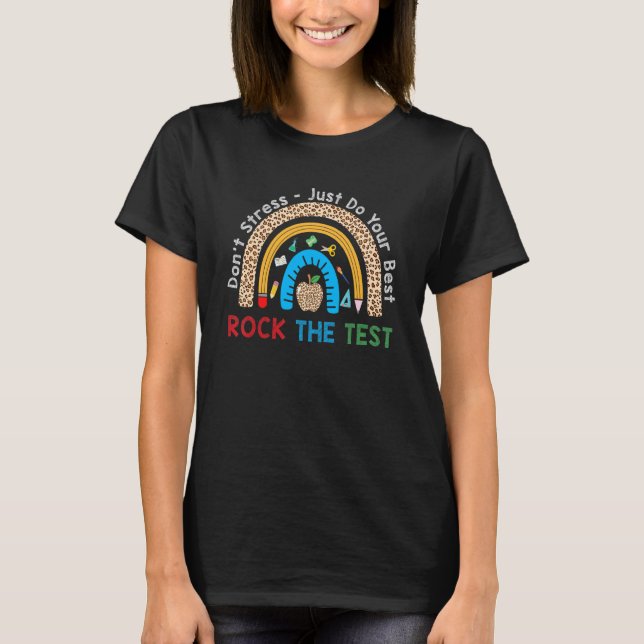 Camiseta Rock The Test No Stress Haz el Mejor Profesor (Anverso)