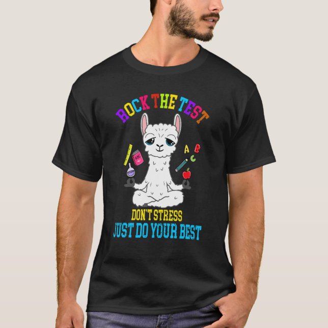 Camiseta Rock The Test No Stress Haz tu mejor enseñanza (Anverso)