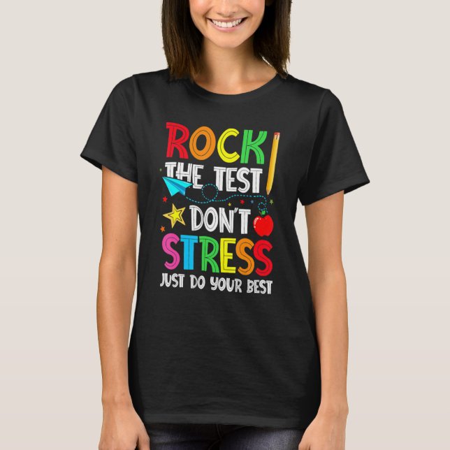 Camiseta Rock The Test No Stress Haz tu mejor gracia (Anverso)