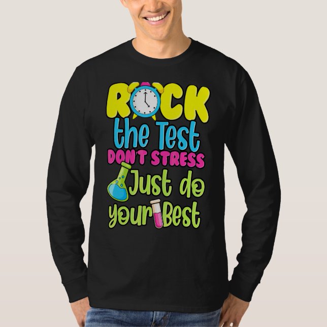 Camiseta Rock The Test No Stress Haz tu mejor prueba (Anverso)