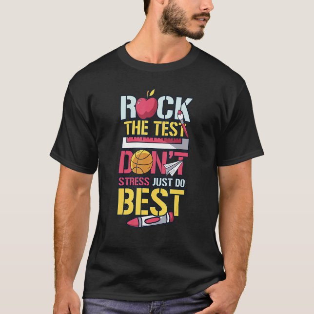 Camiseta Rock The Test No Stress Haz tu mejor prueba (Anverso)