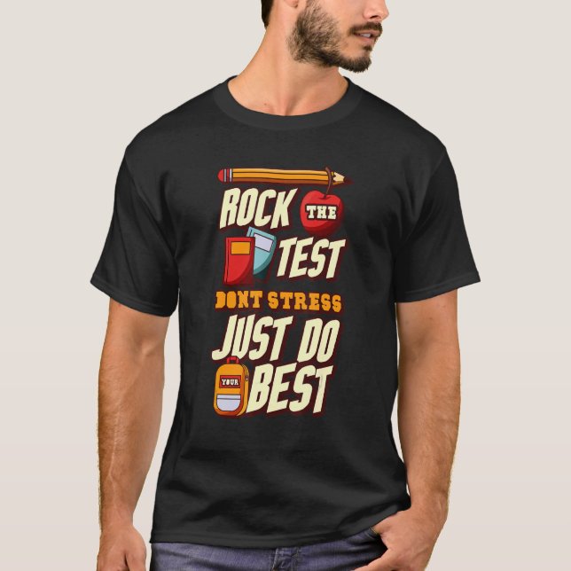 Camiseta Rock The Test No Stress Haz tu mejor prueba (Anverso)