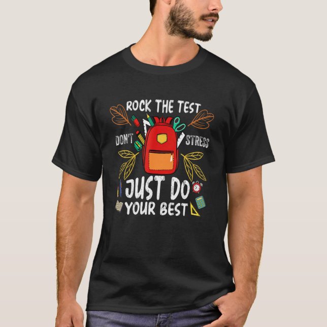 Camiseta Rock The Test No Stress Haz tu mejor prueba (Anverso)