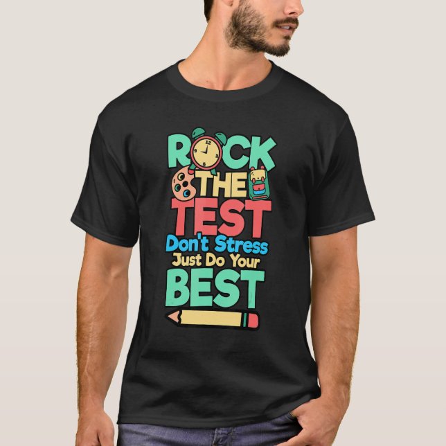 Camiseta Rock The Test No Stress Haz tu mejor prueba (Anverso)