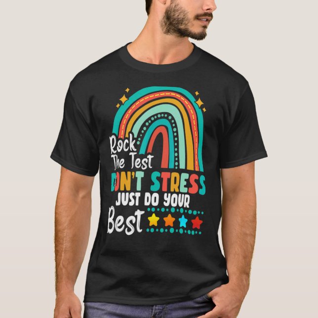 Camiseta Rock The Test No Stress Haz tu mejor testi (Anverso)