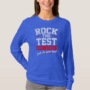 Camiseta Rock the Test No Stress Just Do Your Best Test
