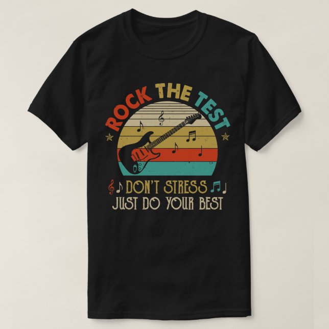 Camiseta Rock The Test No Stress Test Day Funny Testing D (Diseño del anverso)