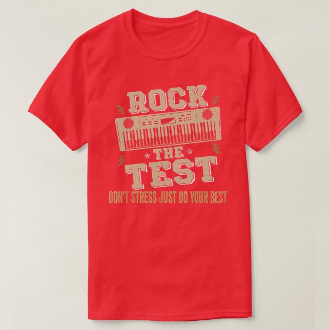 Camiseta Rock The Test No Stress Test Day Funny Testing D (Diseño del anverso)